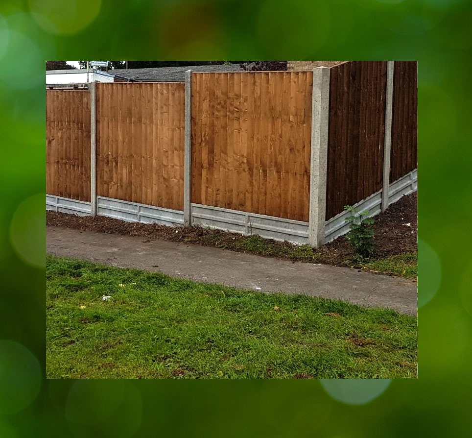 Concrete fencing products post gravel board